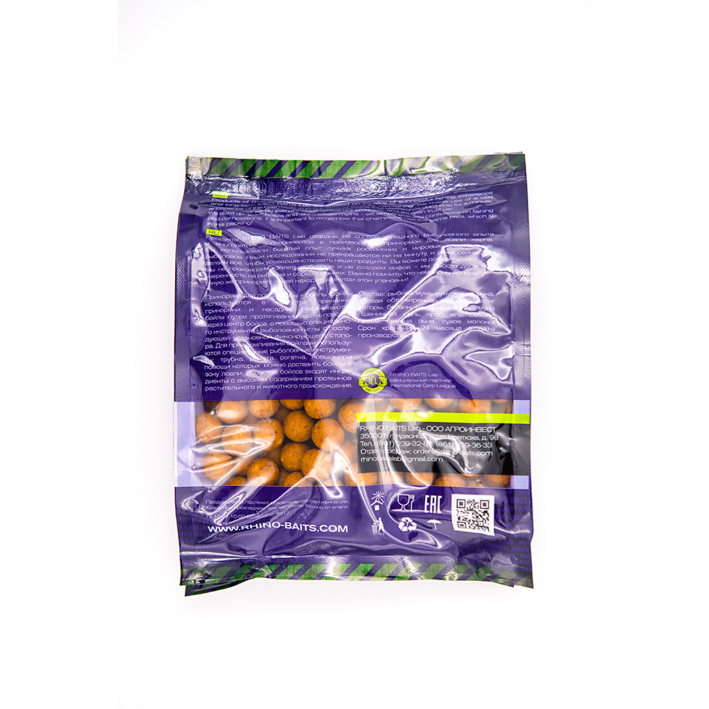 Бойлы насадочные Rhino Honey (мёд), 14 мм, пакет 0,5 кг | Интернет